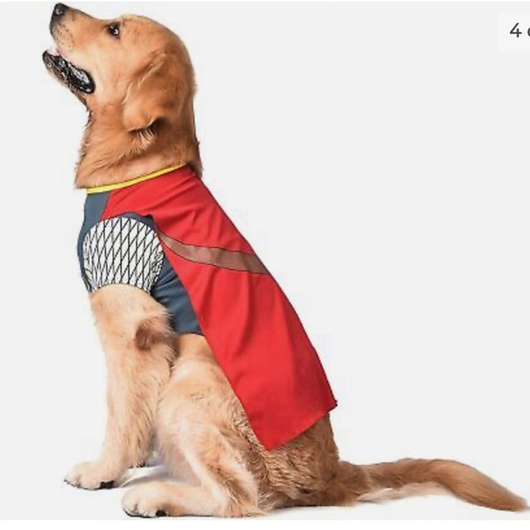 Marvel Costume Dog Thor Costume Red Grey Size Large